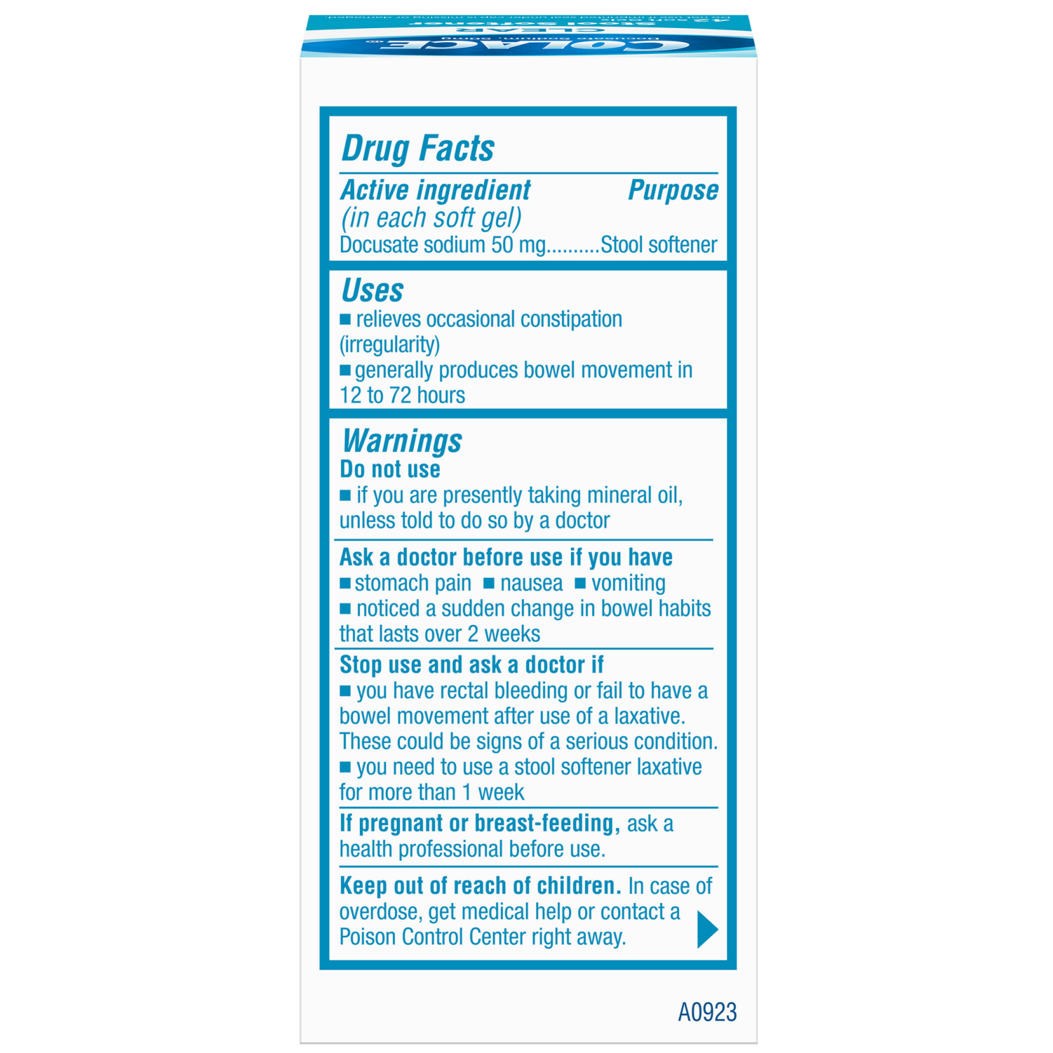 slide 6 of 7, Colace Clear Soft Gels - 42ct, 42 ct