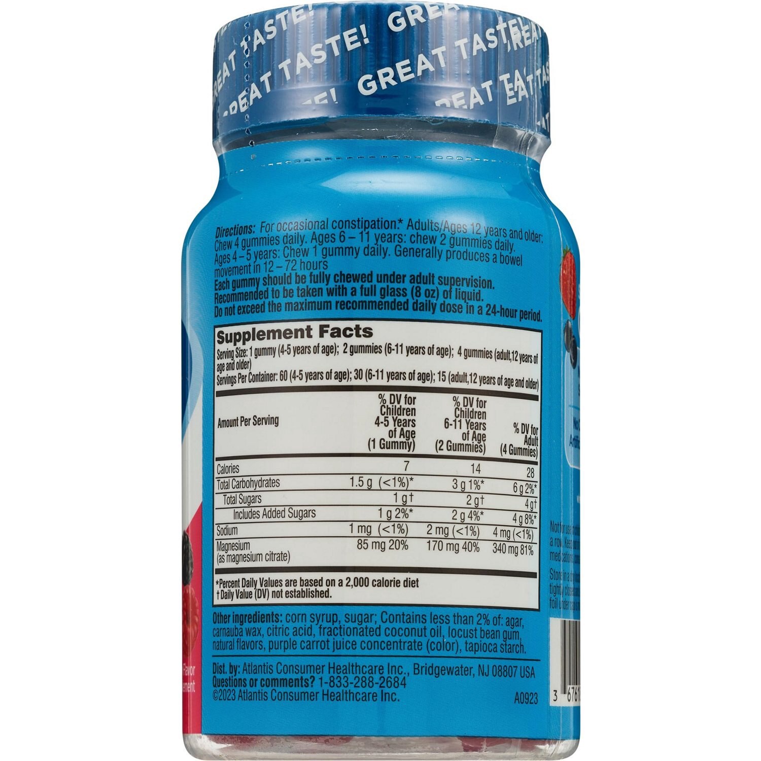 slide 2 of 4, Colace Stool Softener Gummies, Magnesium Citrate , Berry Flavored 60 Ct, 60 ct