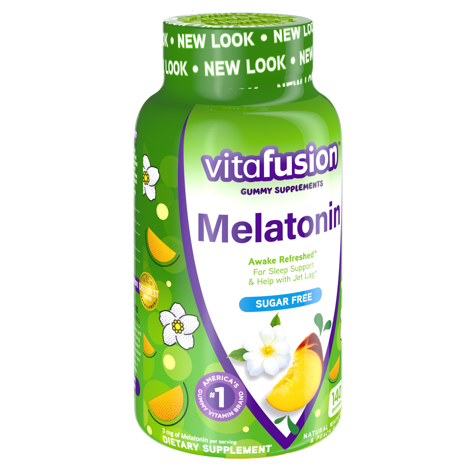 slide 5 of 5, vitafusion Melatonin Dietary Supplement Adult Gummies - Fruit, 140 ct