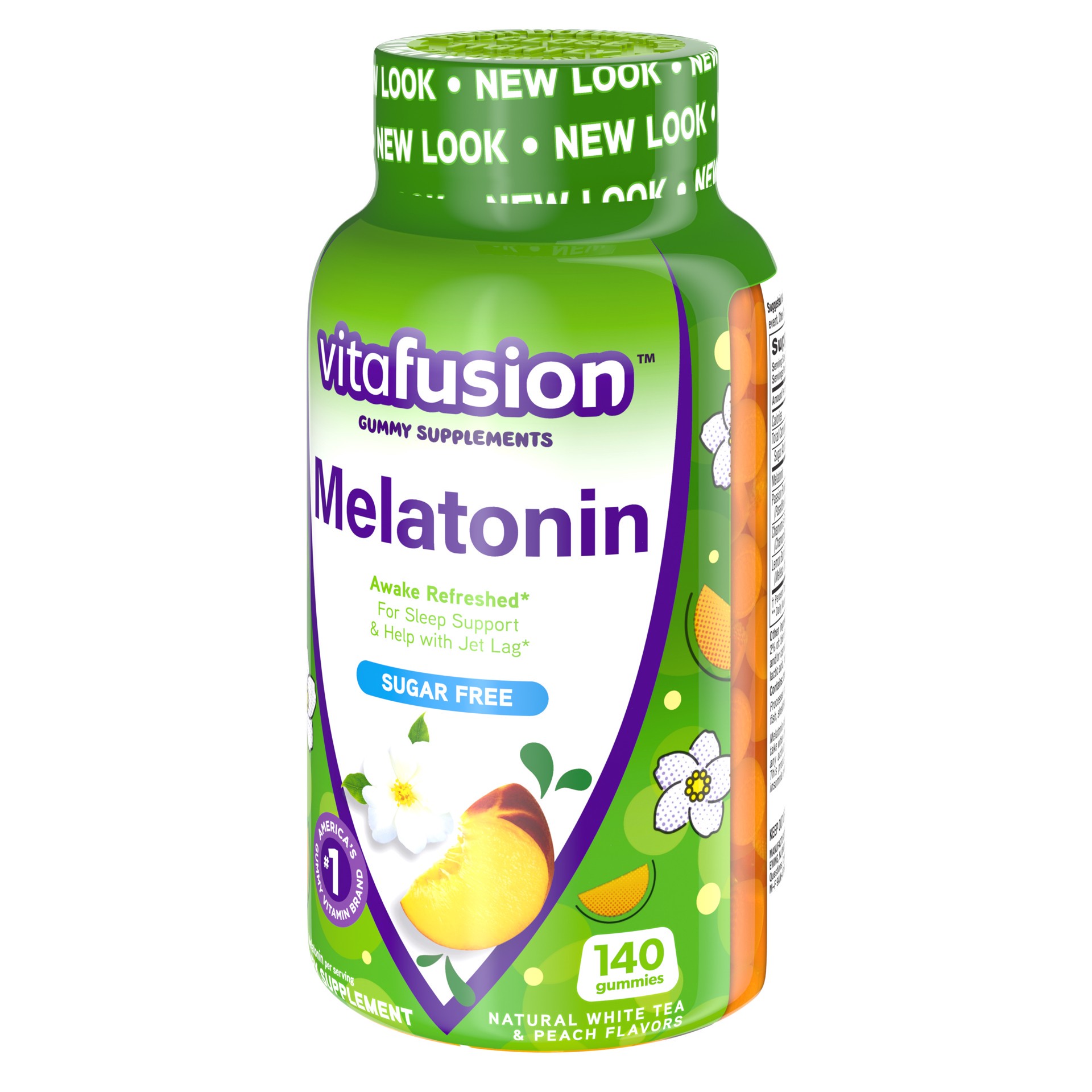 slide 3 of 5, vitafusion Melatonin Dietary Supplement Adult Gummies - Fruit, 140 ct