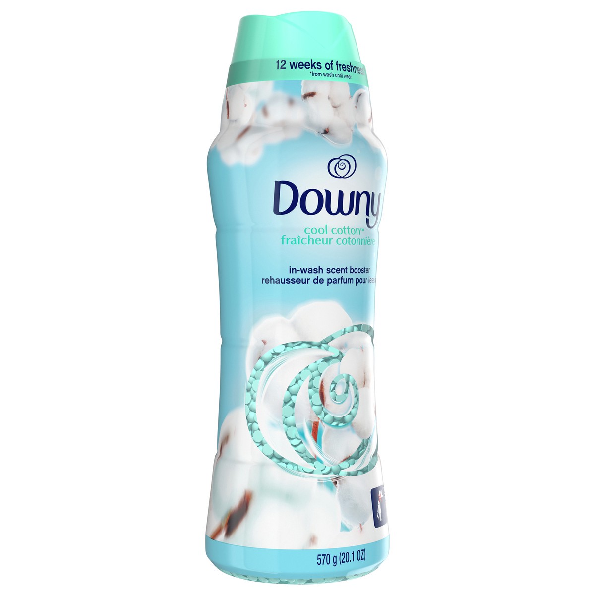 slide 3 of 4, Downy Cool Cotton In Wash Scent Booster Beads - 20.1 Oz, 20.1 oz