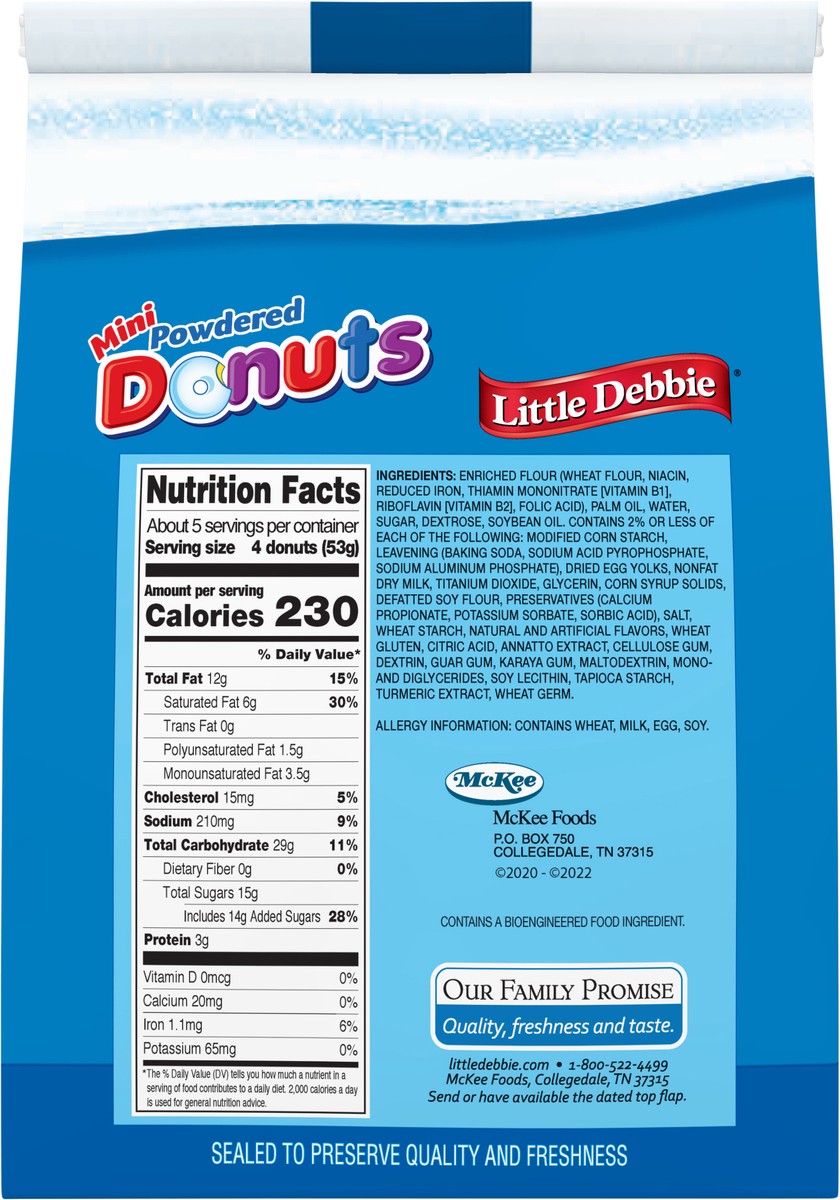 slide 2 of 13, Little Debbie Mini Powdered Donuts - 10oz, 10 oz