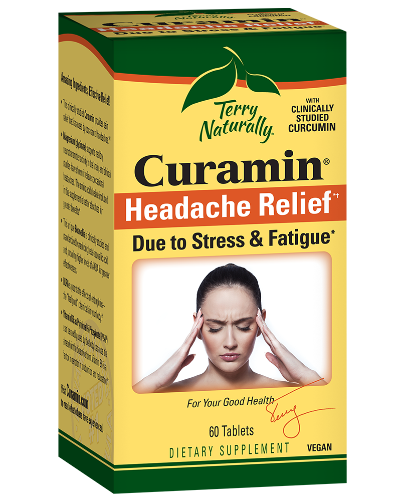 slide 1 of 1, Terry Naturally Curamin Headache Relief, 60 ct