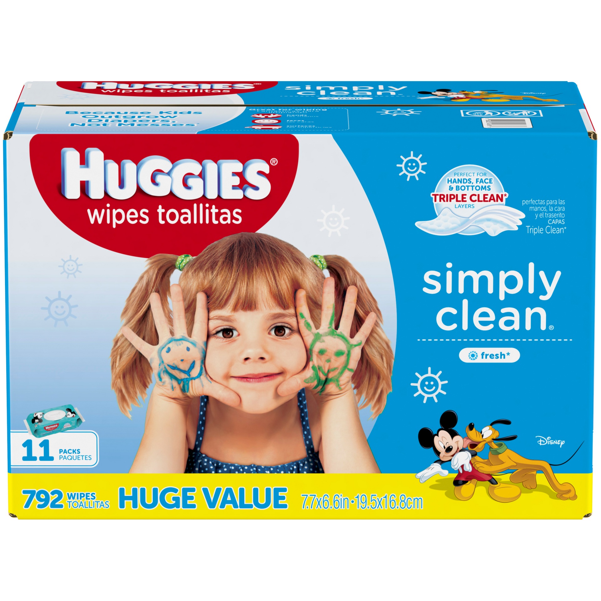 slide 1 of 1, Huggies Simply Clean Baby Wipes, 72 ct