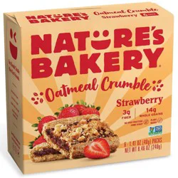 Nature's Bakery Strawberry Oatmeal Crumble Bars, Breakfast Bars, 6 Ct