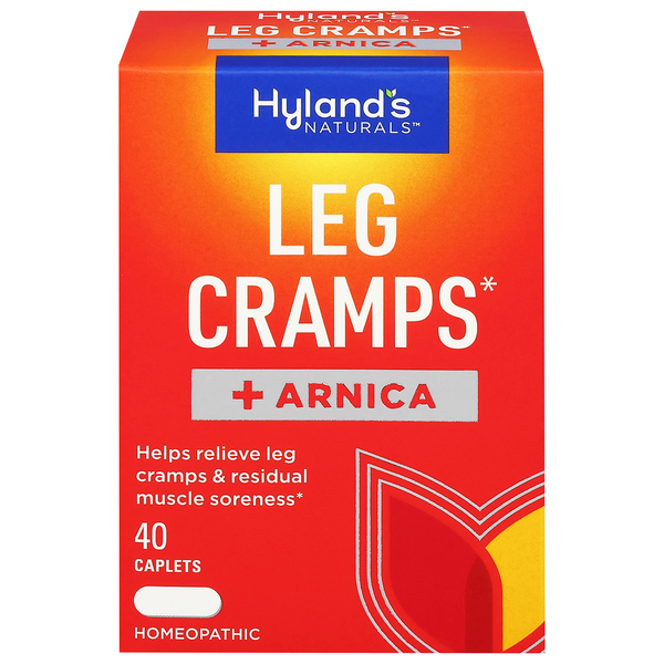 slide 1 of 1, Hyland's Naturals Leg Cramps + Arnica Caplets, 40 ct