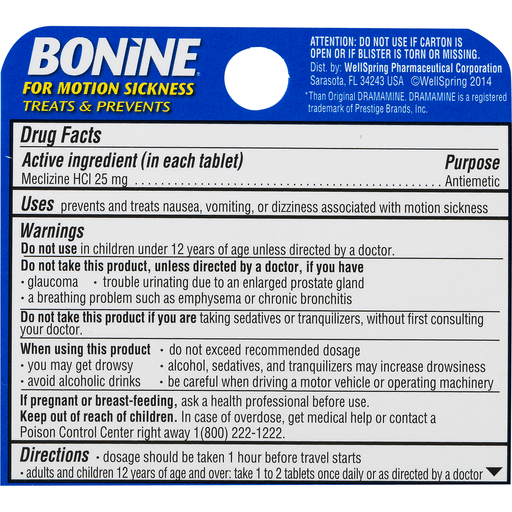slide 7 of 8, Bonine Mecliizine Hydrochloride Antiemtic Chewable Tablets, Raspberry, 8 ct