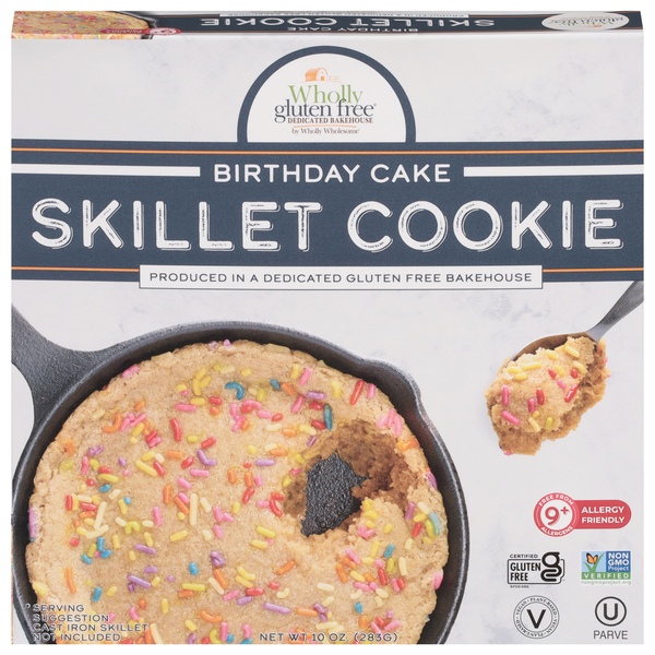 slide 1 of 1, Wholly Gluten Free Birthday Cake Skillet Cookie Frozen, 10 oz