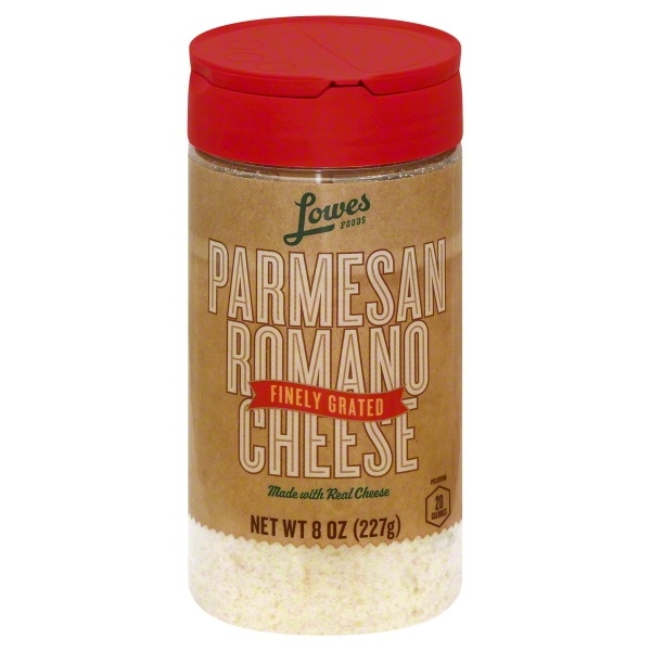 slide 1 of 1, Lowes Foods Grated Parmesan Romano, 8 oz