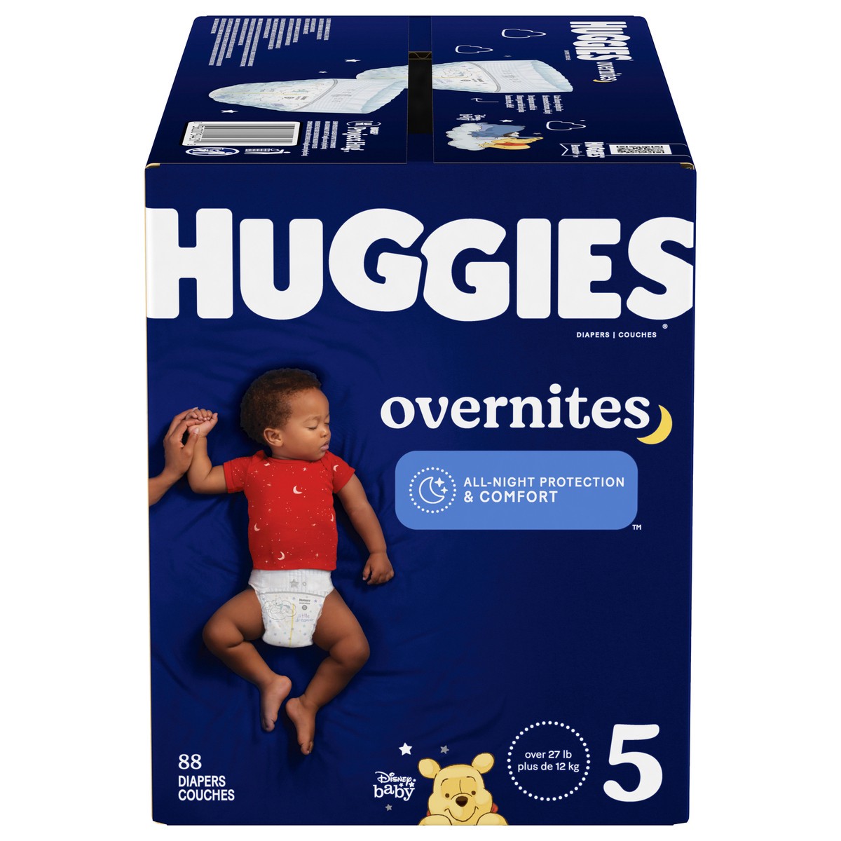 slide 1 of 5, Huggies Overnites Nighttime Baby Diapers, Size 5, 88ct, 88 ct