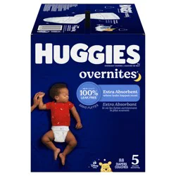 Huggies Overnites Nighttime Baby Diapers, Size 5 (27+ lbs), 88 Ct