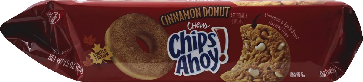 slide 4 of 5, CHIPS AHOY! Chewy Cinnamon Donut Cookies, Limited Edition, 1 Pack (9.5 oz.), 0.63 lb