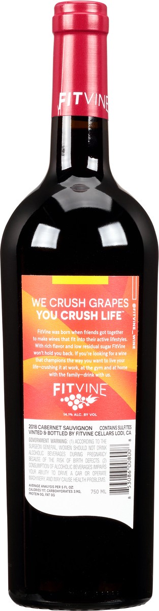 slide 3 of 11, FitVine Cabernet Sauvignon 750 ml, 750 ml