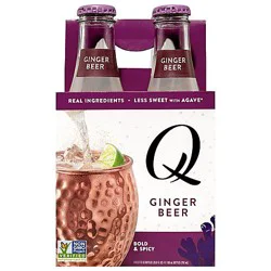 Q Drinks Mixers Ginger Beer - 4-6.7 Fl. Oz.