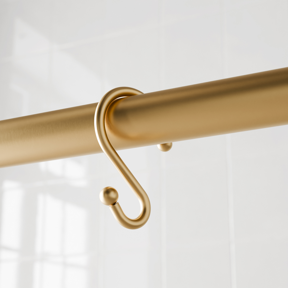 slide 1 of 3, Zenna Home Rustproof S-Shaped Decorative Shower Hooks, Gold, Pack of 12, 1 ct