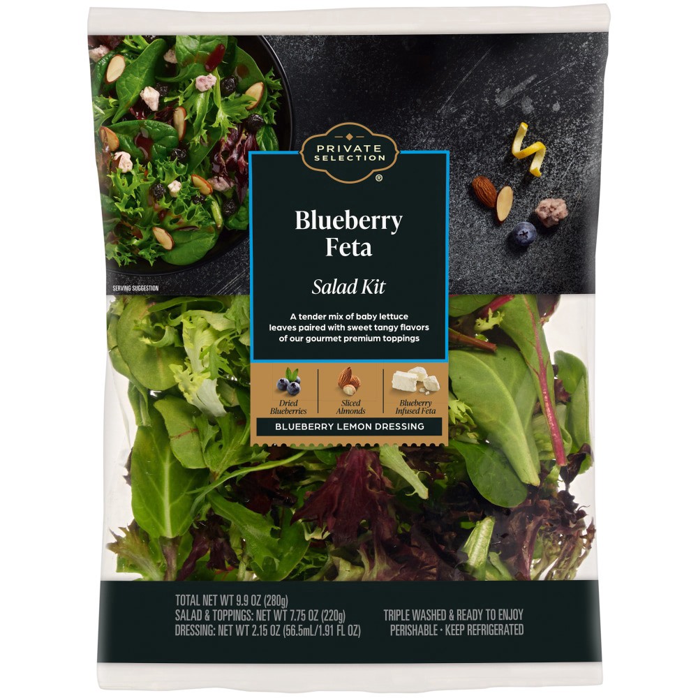 slide 1 of 5, Private Selection® Blueberry Feta Salad Kit, 9.9 oz