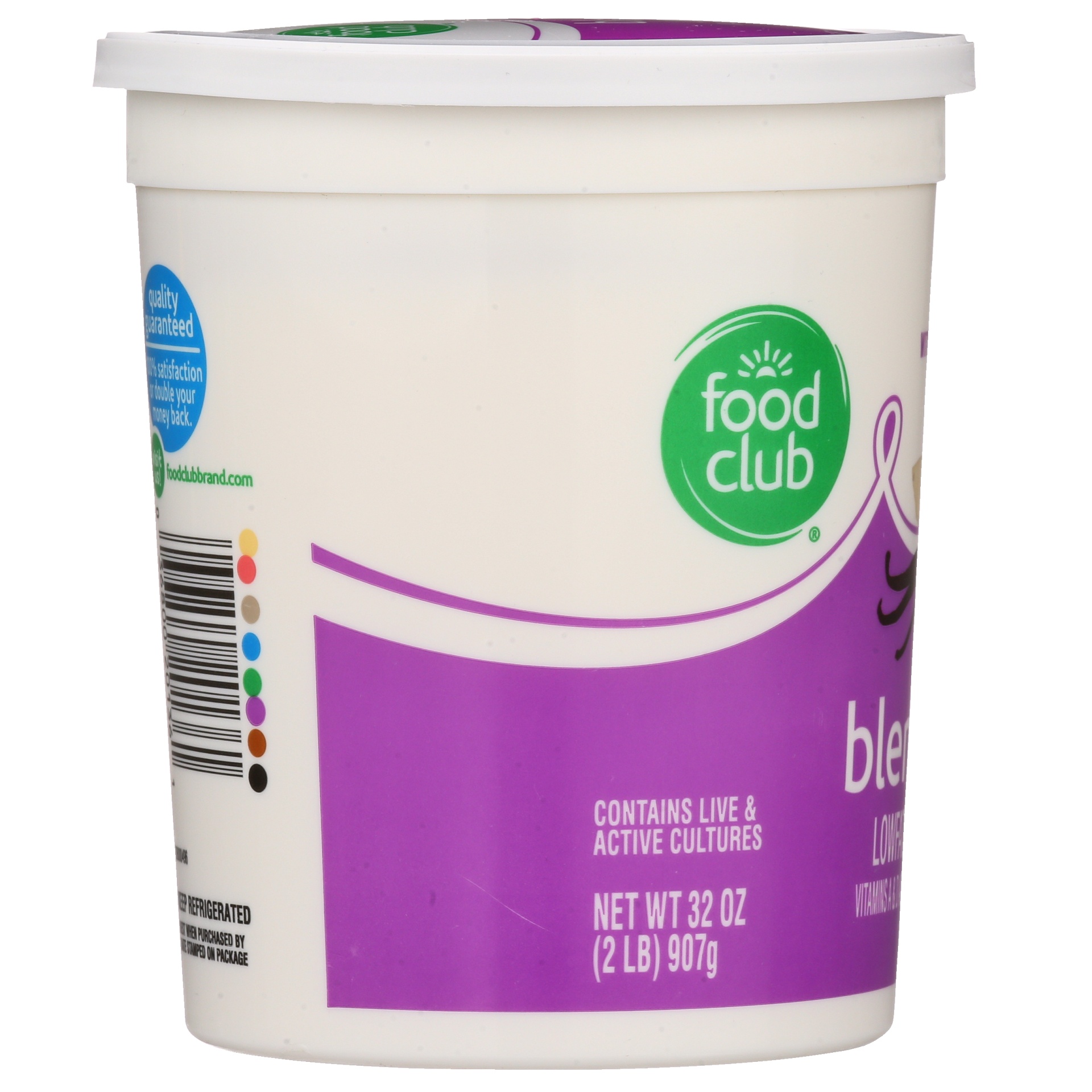 slide 2 of 6, Food Club Low Fat Blended Yogurt - Vanilla, 32 oz