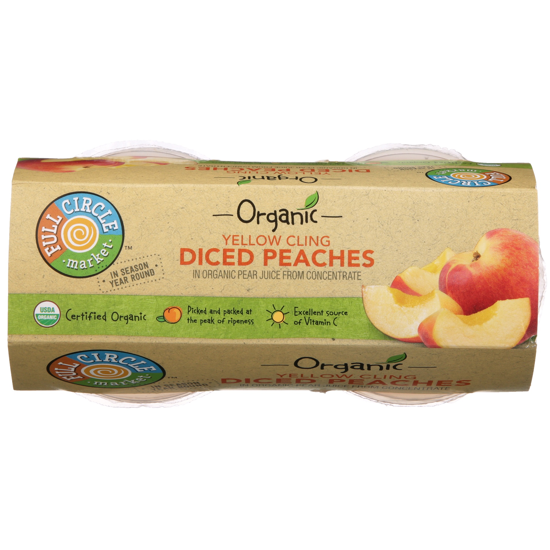 Organic Peaches; Diced