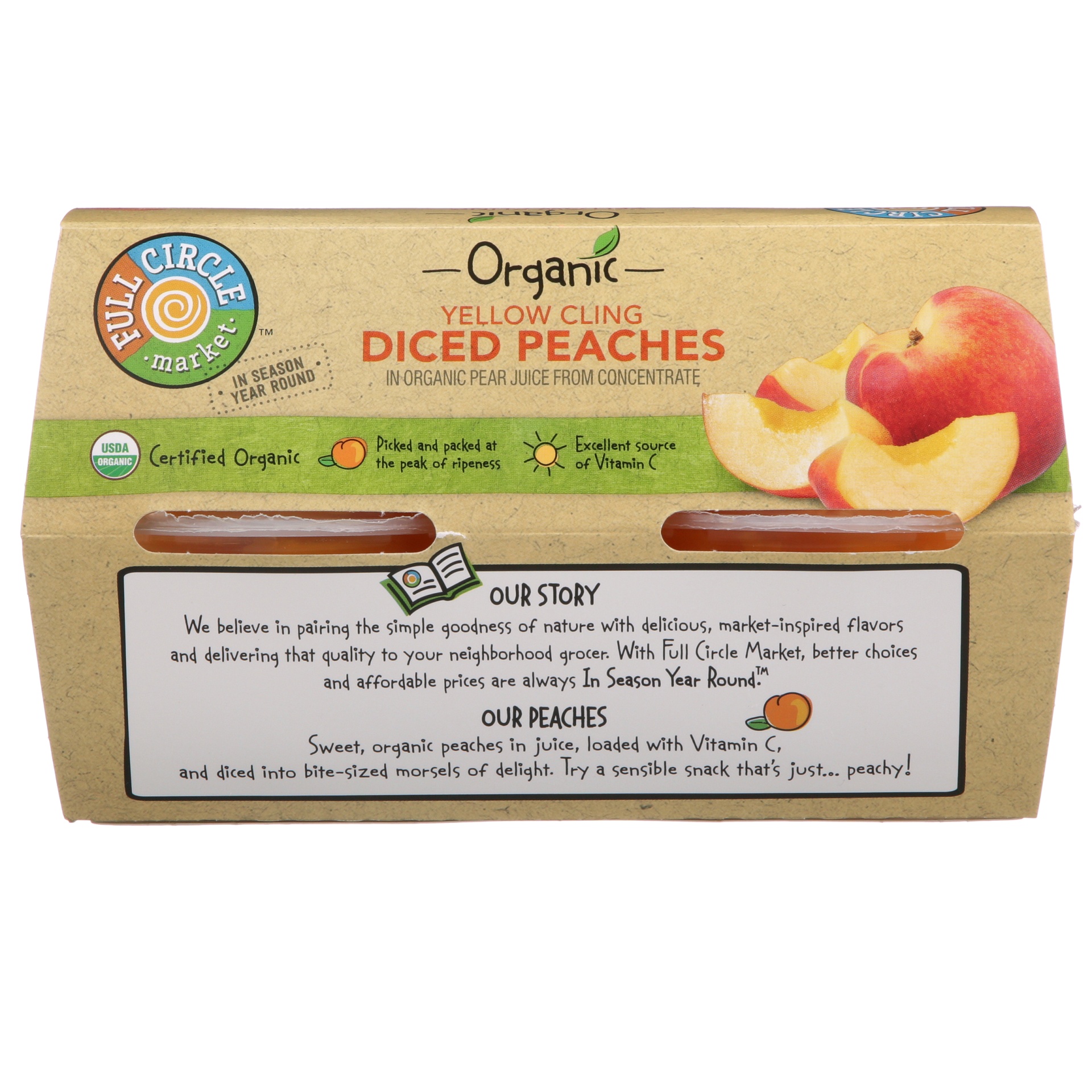 Organic Peaches; Diced