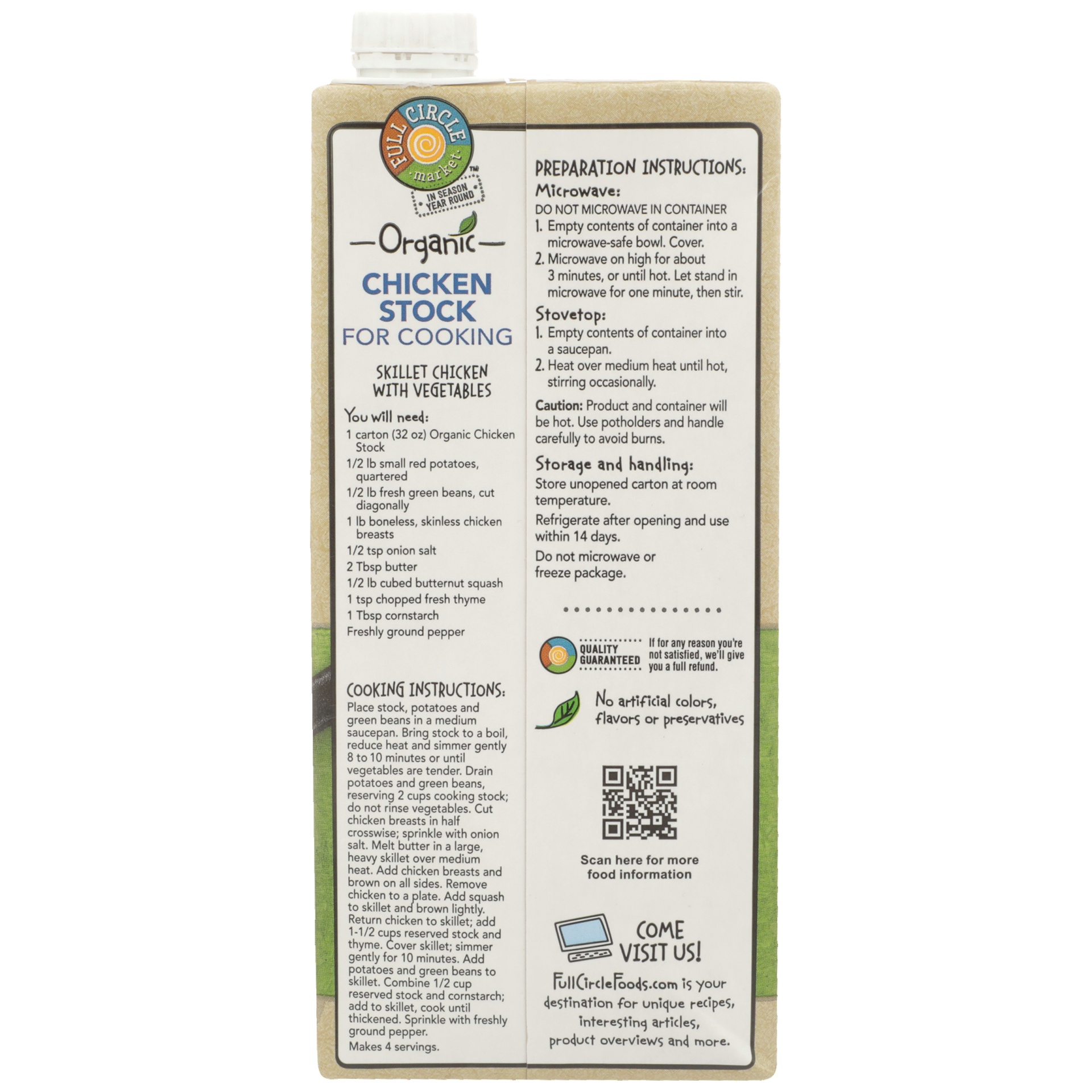 slide 4 of 6, Full Circle Market Organic Chicken Stock for Cooking 32 oz, 32 oz