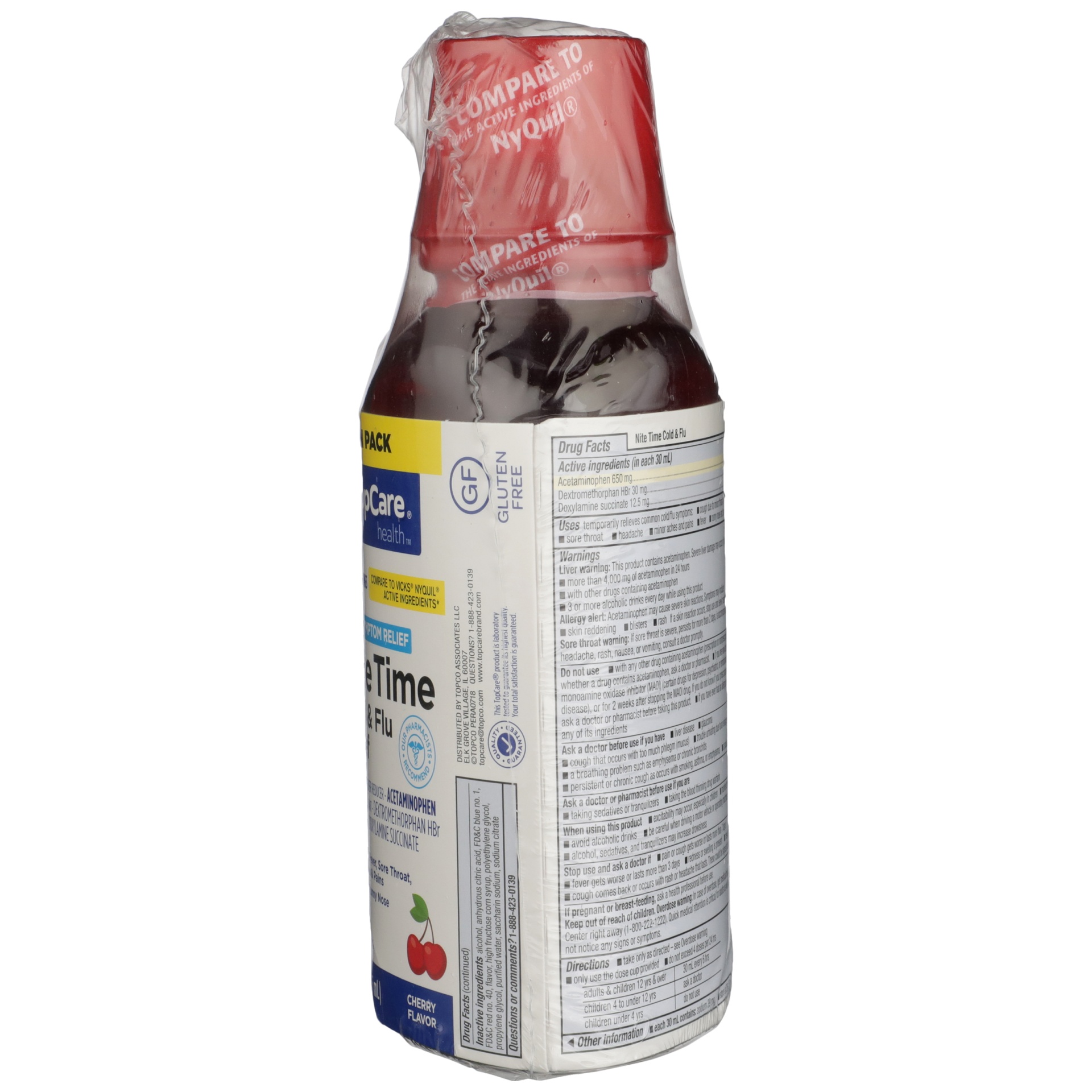 slide 3 of 6, Topcare Cold Flu Day Nite Combo, 24 oz