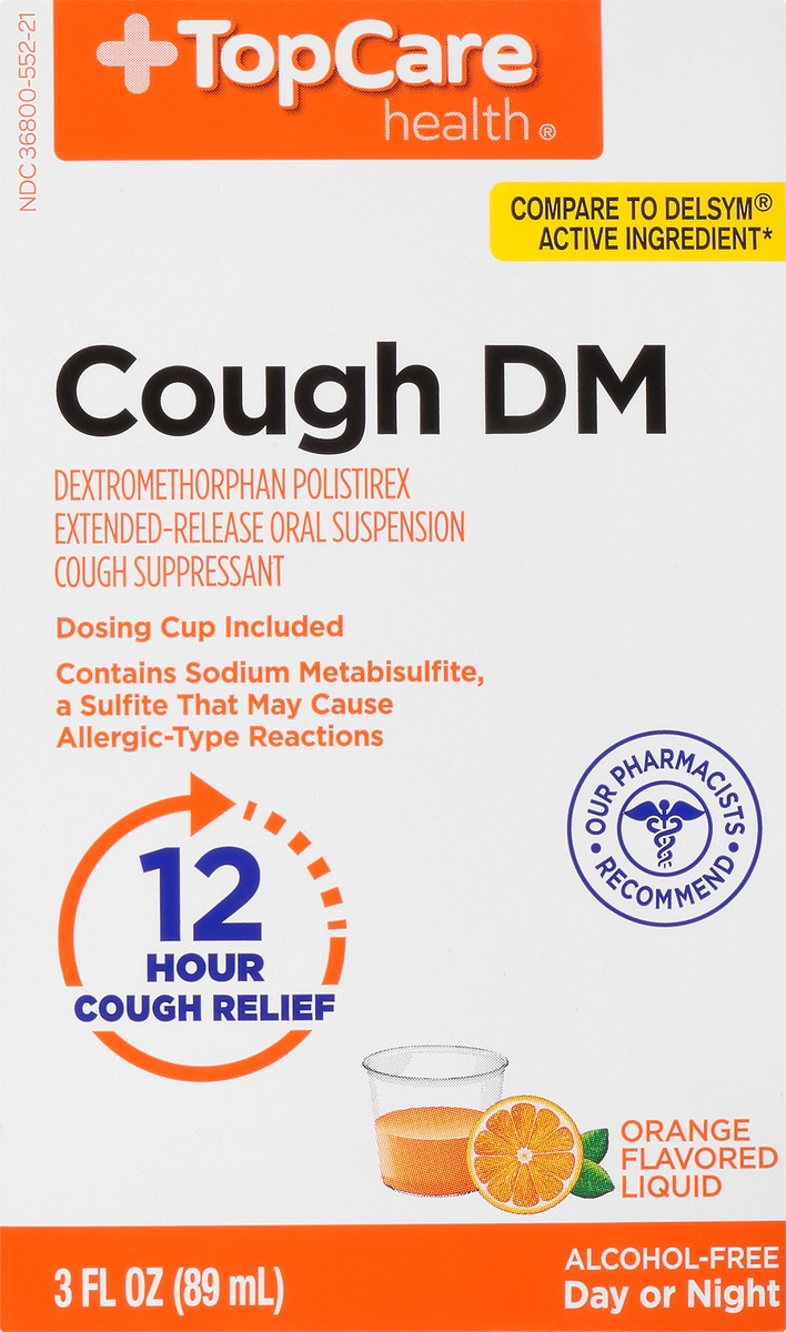 slide 7 of 9, TopCare Health Liquid Orange Flavored Cough DM 3 fl oz, 3 fl oz