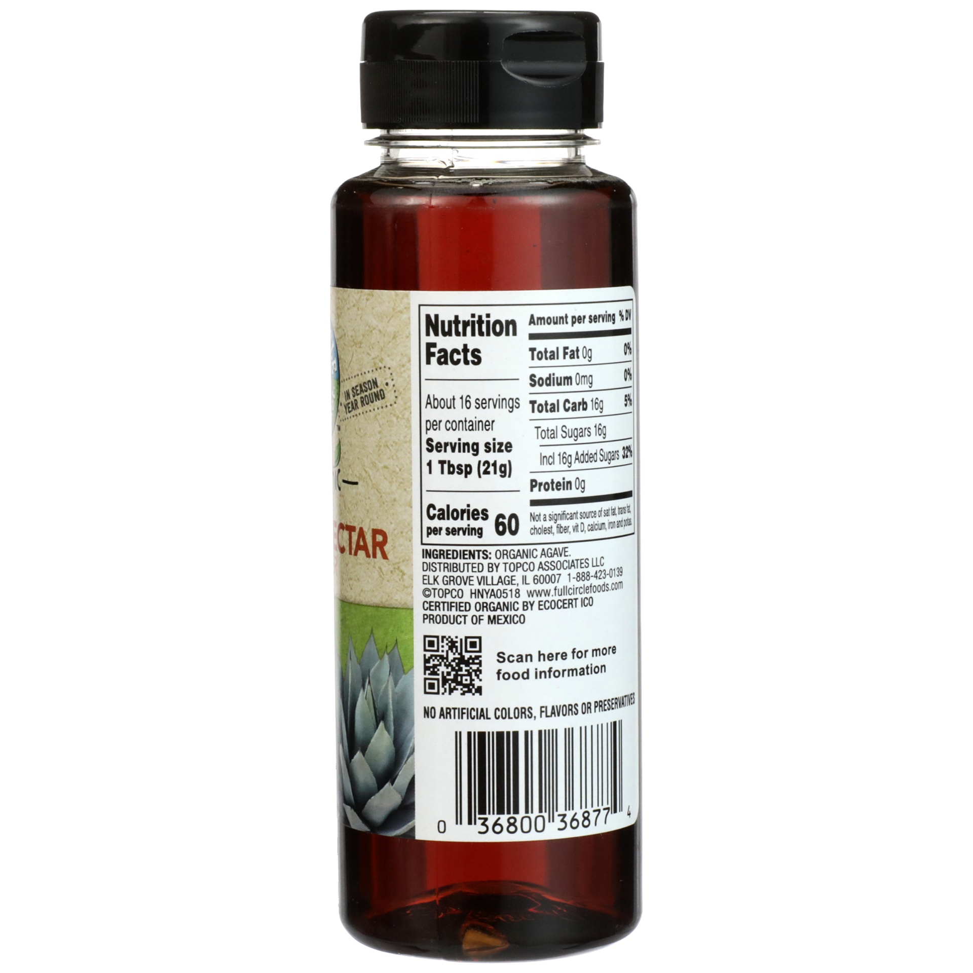 slide 3 of 6, Full Circle Market Organic Amber Agave Nectar 11.75 oz, 11.75 oz