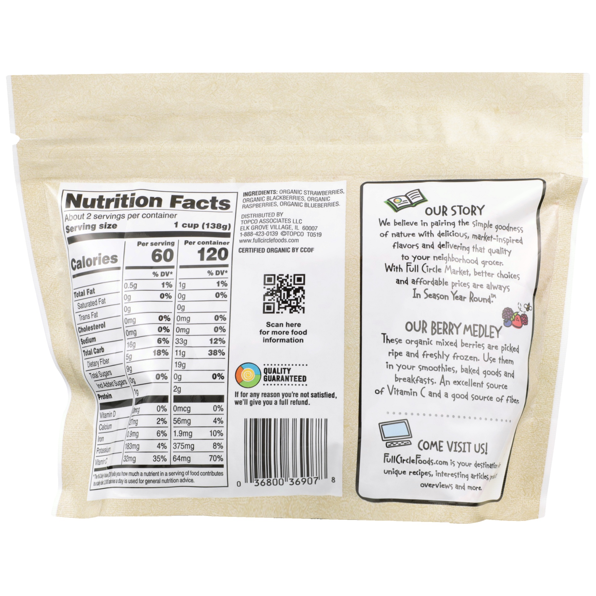 slide 5 of 6, Full Circle Market Organic Unsweetened Berry Medley 10 oz, 10 oz