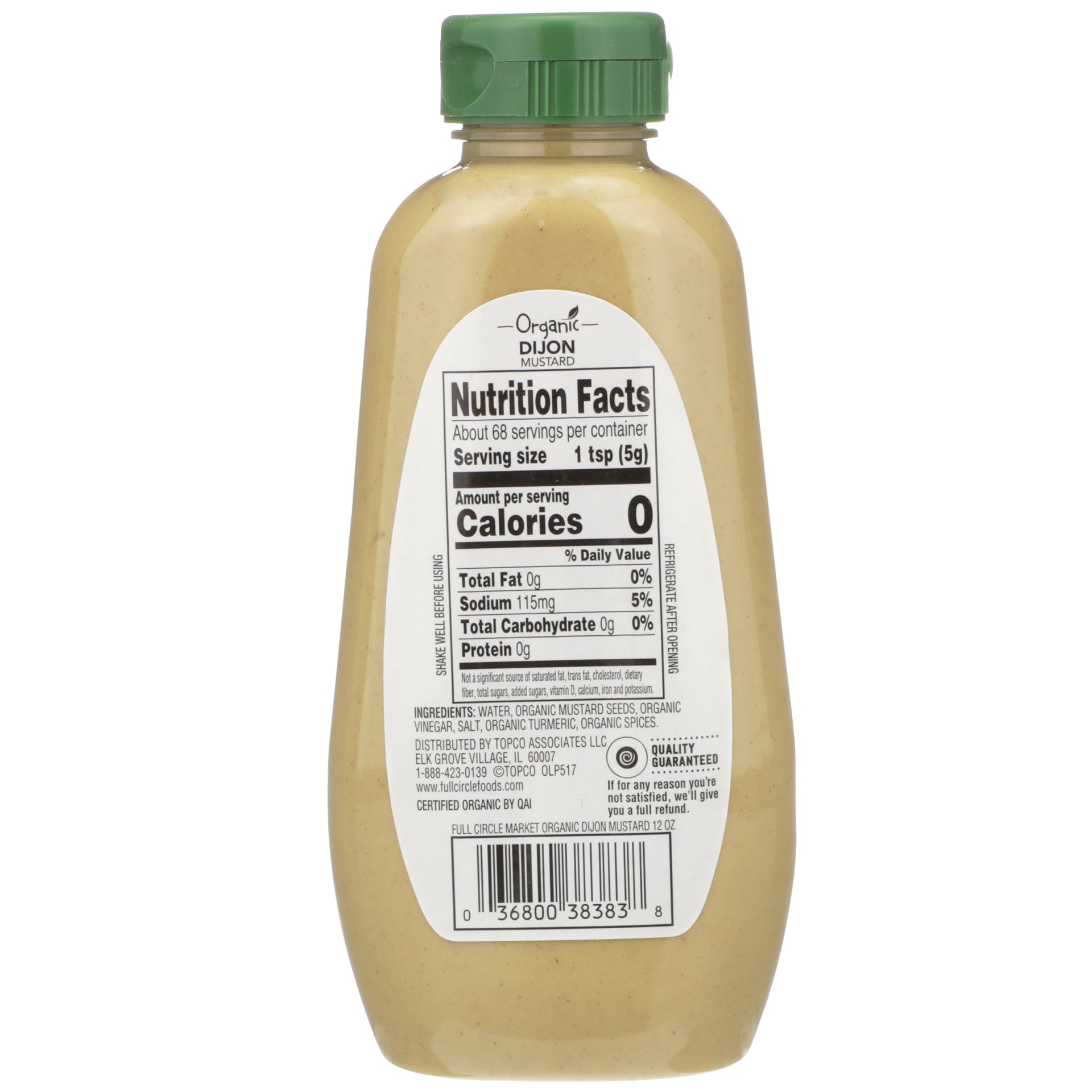 slide 3 of 6, Full Circle Market Organic Dijon Mustard Gluten Free, 12 oz