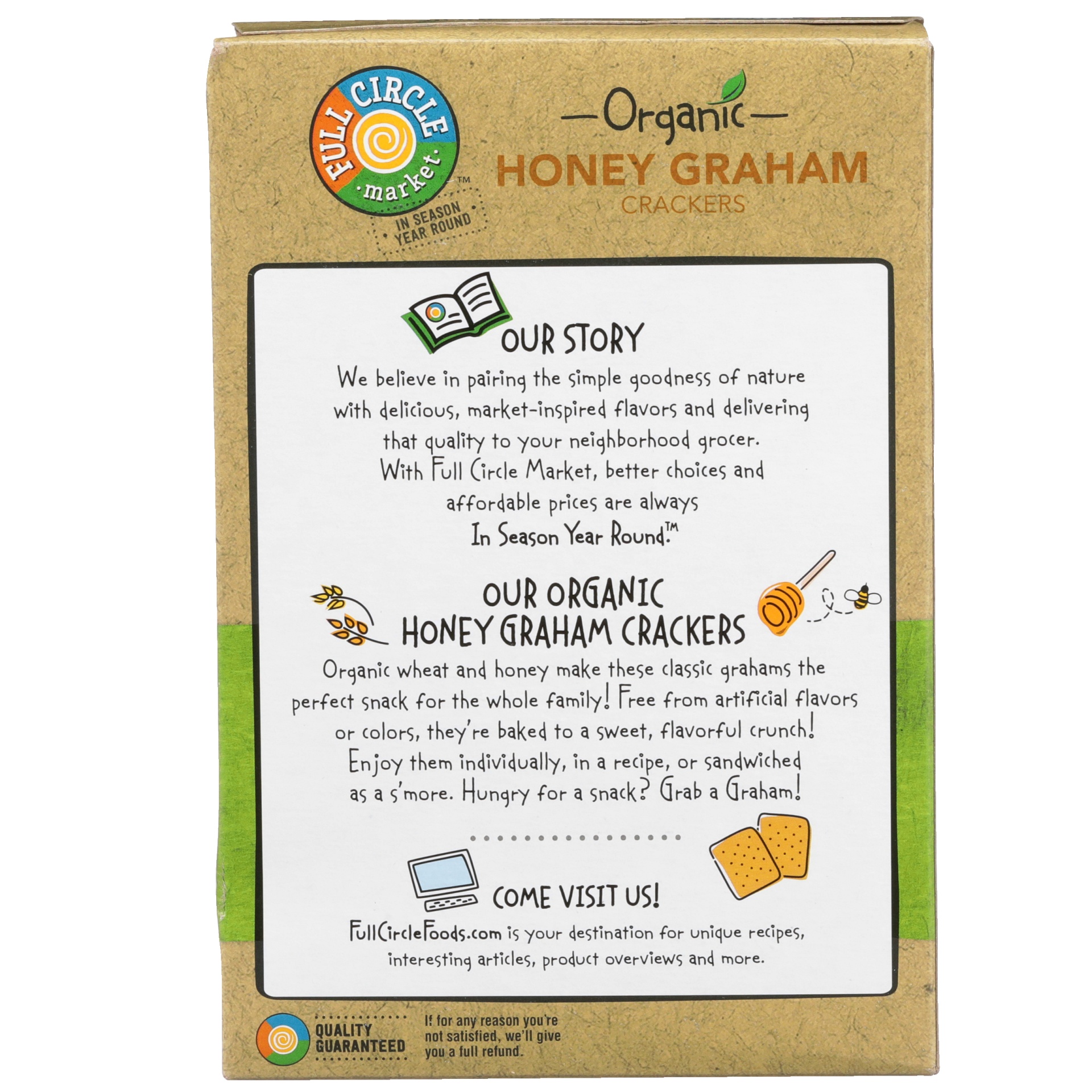 slide 6 of 6, Full Circle Market Organic Honey Graham Crackers, 14.4 oz