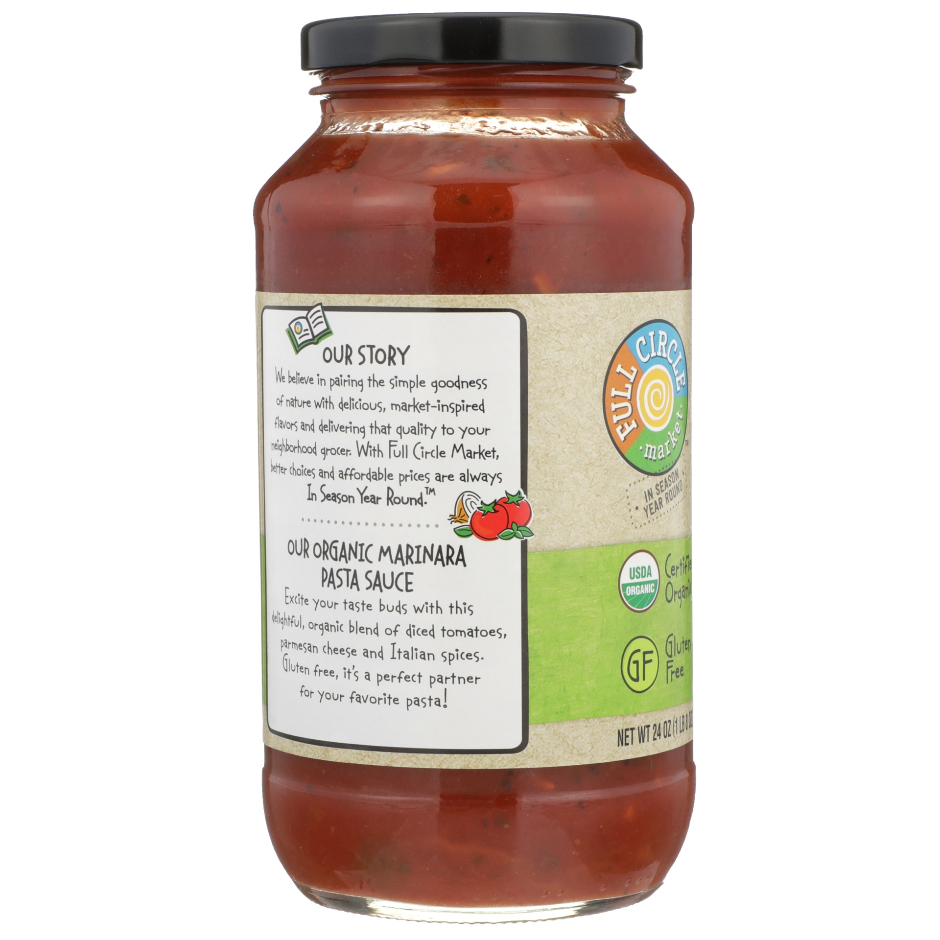 slide 3 of 6, Full Circle Market Organic Marinara Pasta Sauce 24 oz, 24 oz