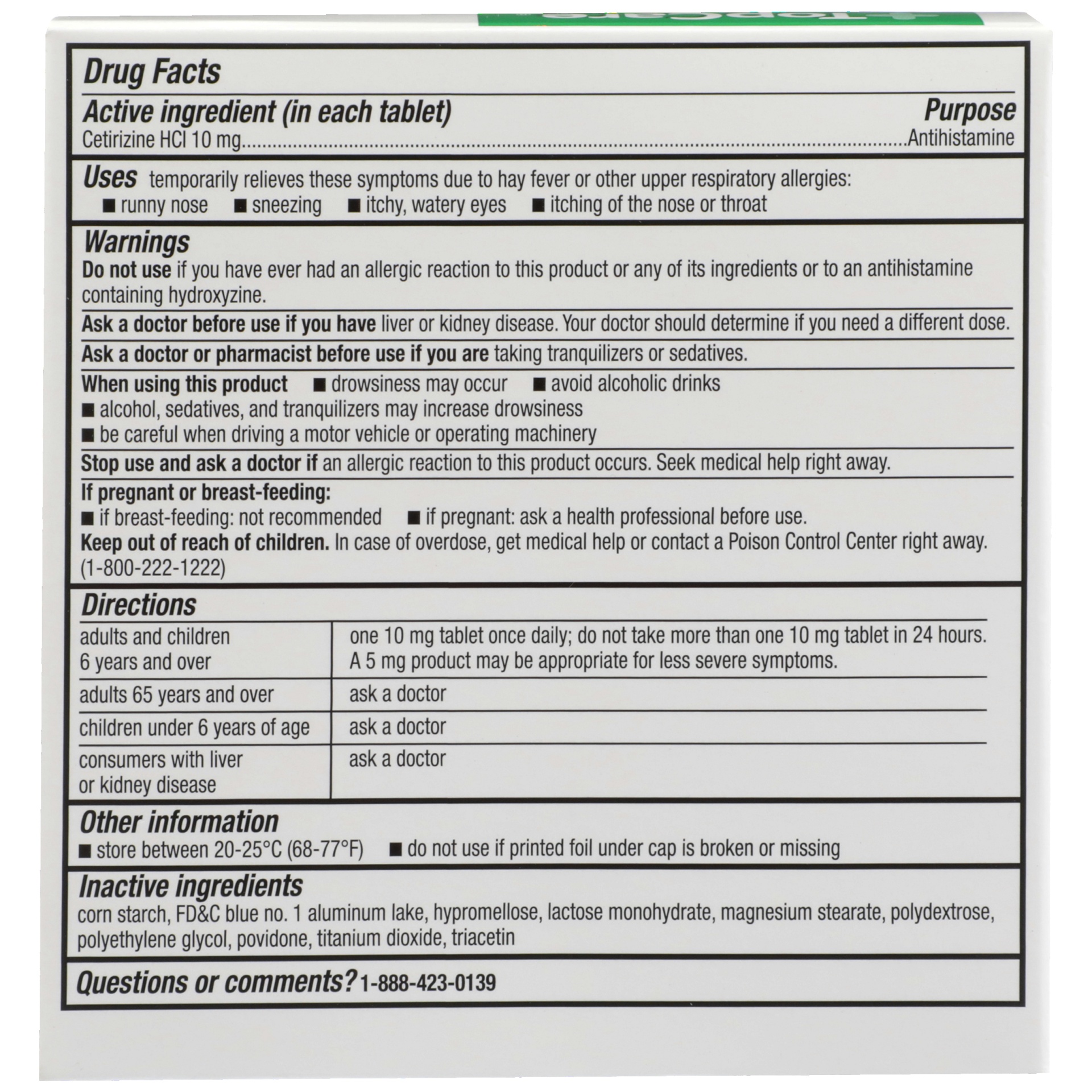 slide 3 of 6, TopCare All Day Allergy Tablets, 70 ct