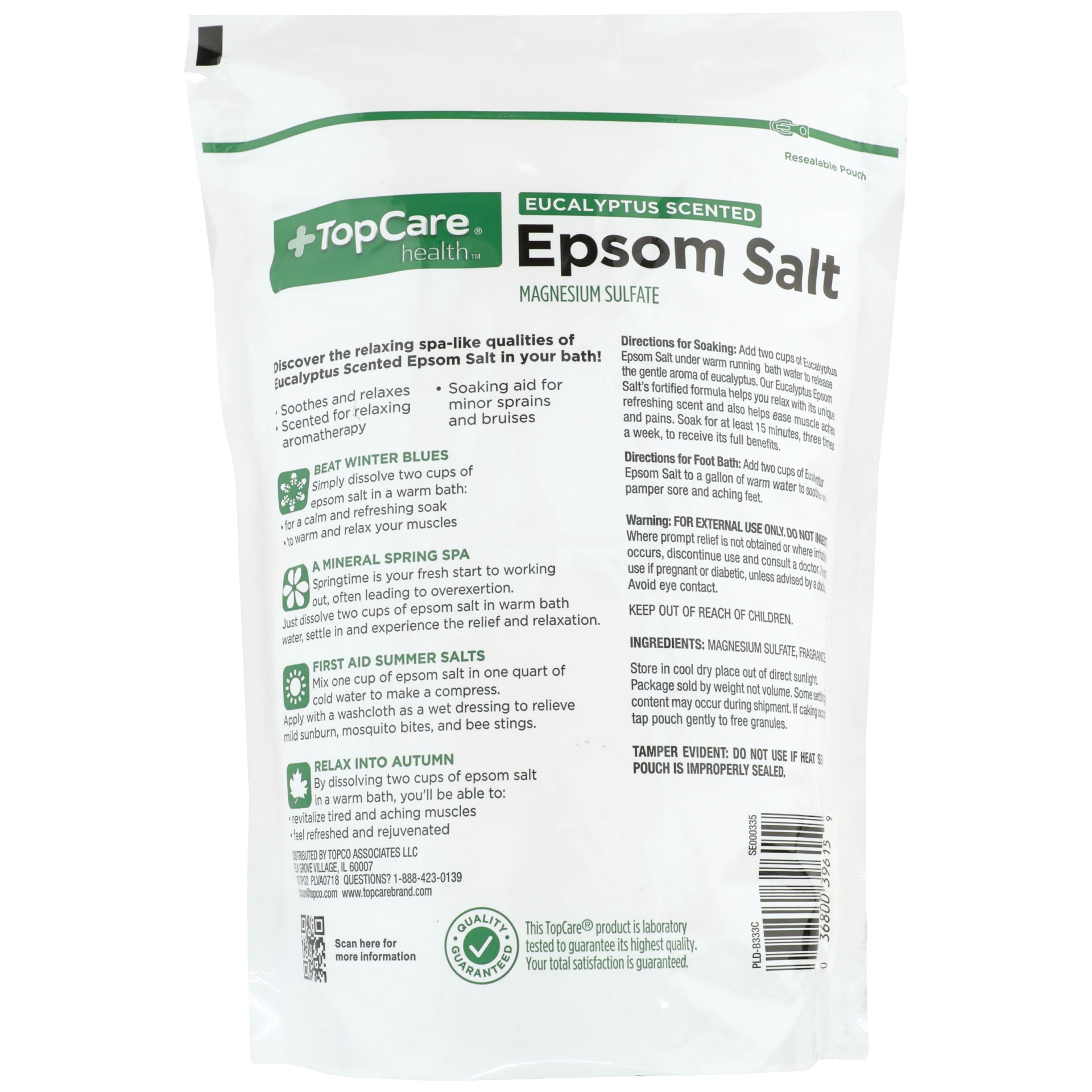 slide 5 of 6, TopCare Health Eucalyptus Spearmint Scented Epsom Salt 48 oz, 48 oz