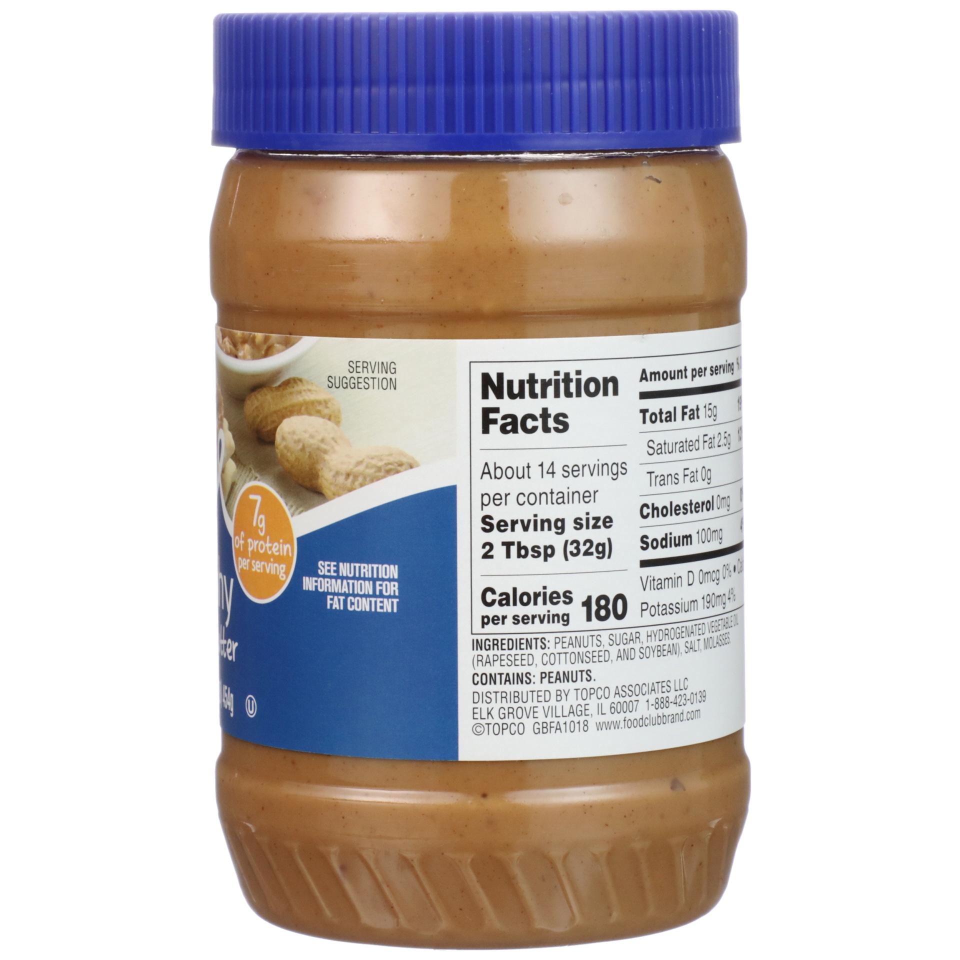 slide 2 of 6, Food Club Crunchy Peanut Butter 16 oz, 16 oz