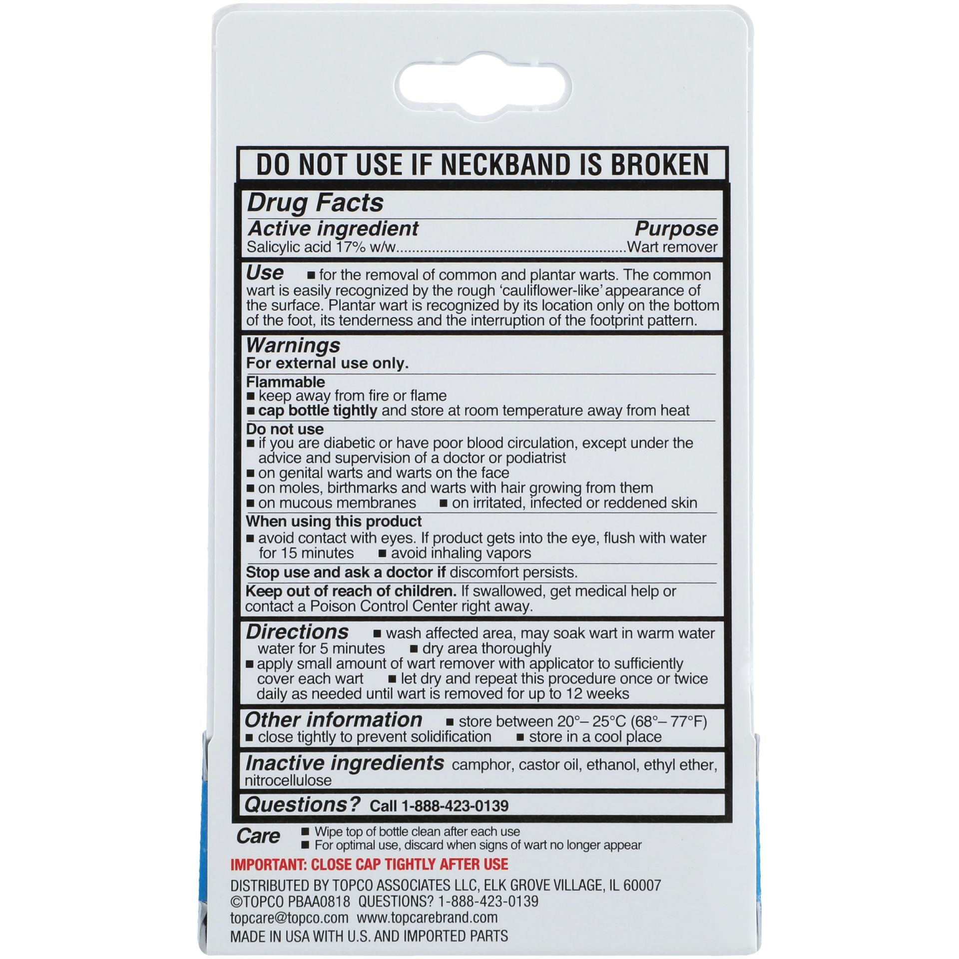 slide 6 of 6, TopCare Wart Remover Liquid-Topcare, 0.31 oz