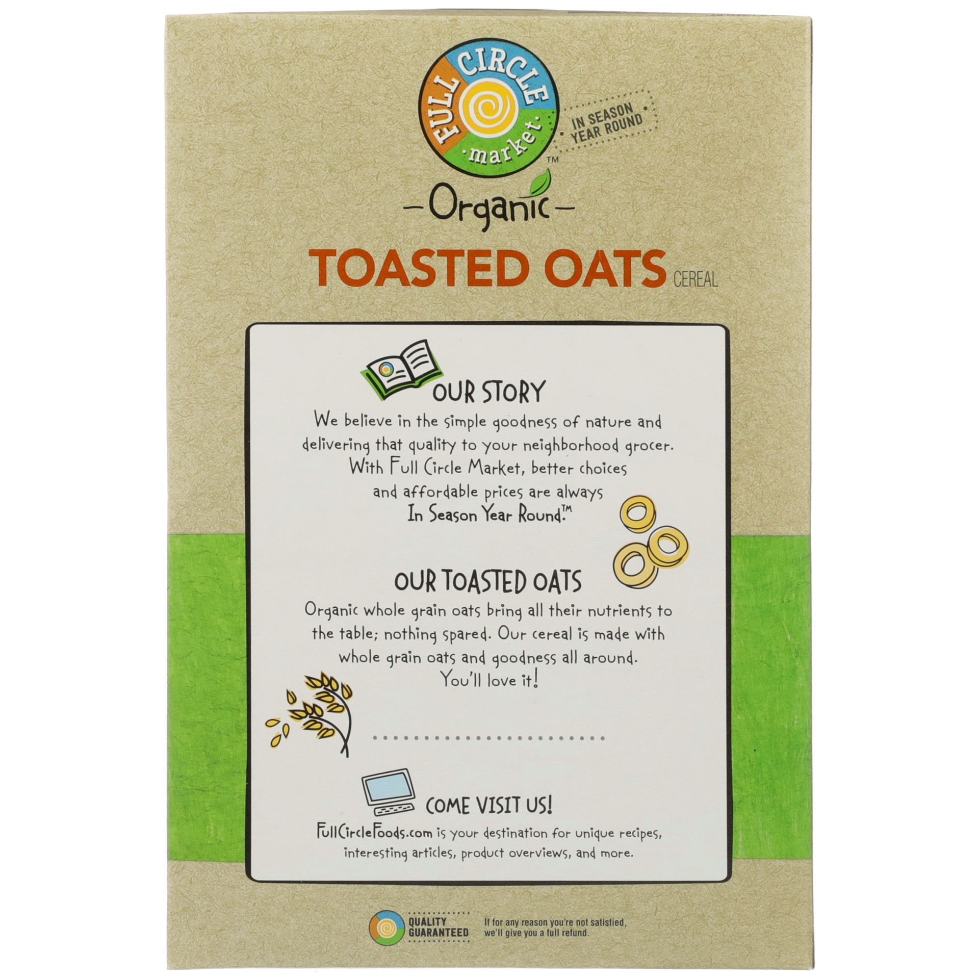 slide 4 of 6, Full Circle Market Organic Toasted Oats Cereal 12 oz, 12 oz