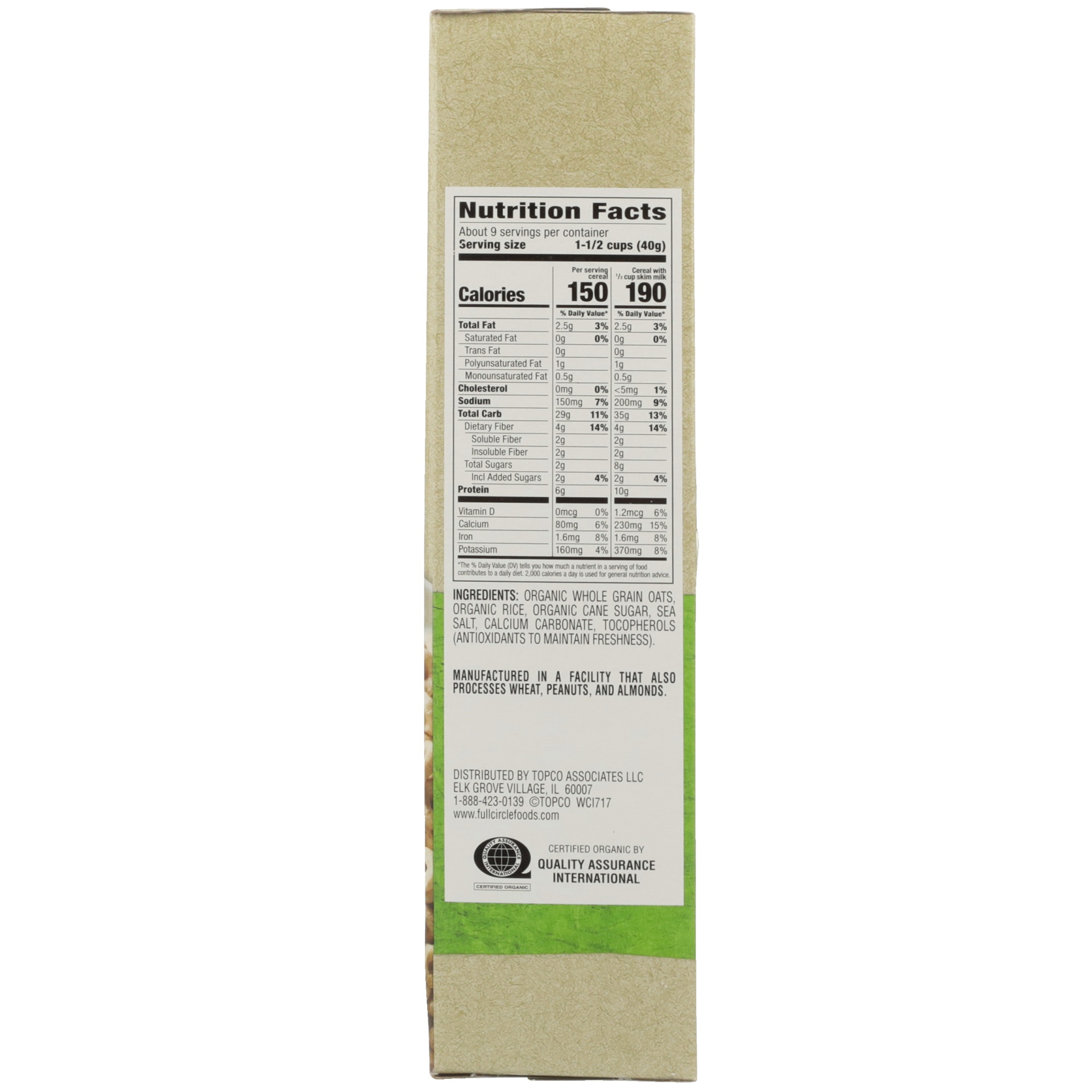 slide 3 of 6, Full Circle Market Organic Toasted Oats Cereal 12 oz, 12 oz