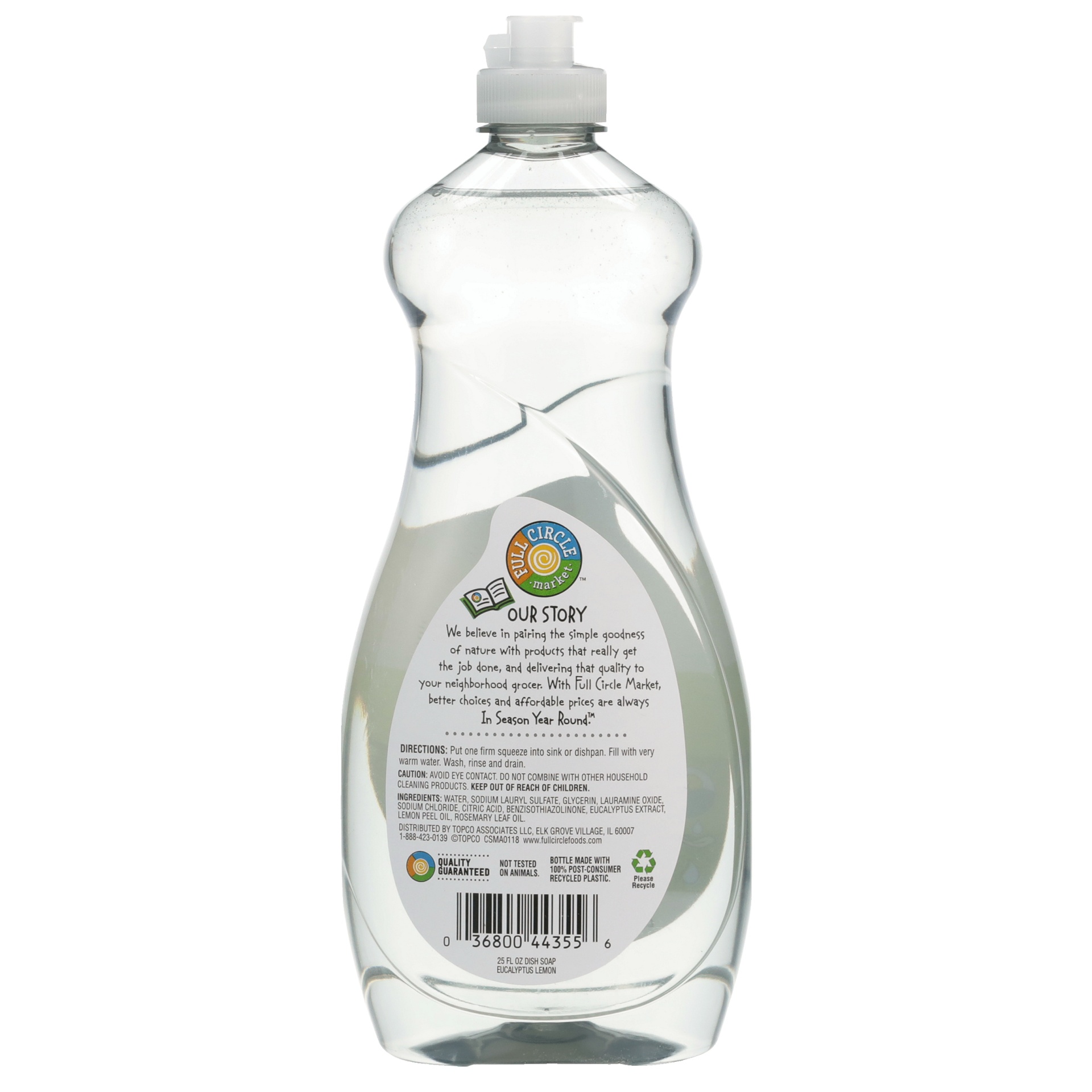 slide 4 of 6, Full Circle Market Eucalyptus Lemon Scent Dish Soap 25 oz, 25 oz