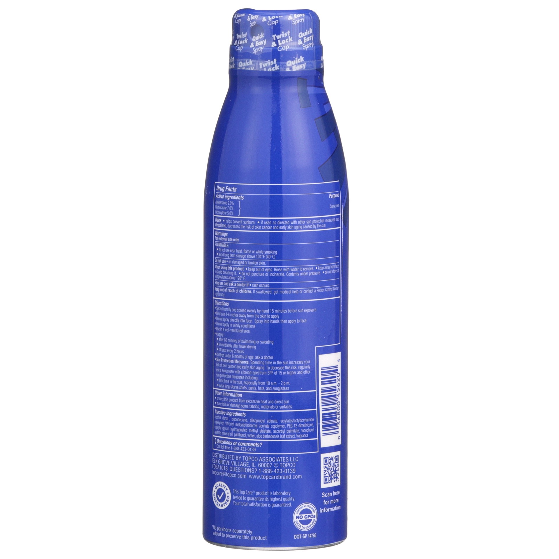 slide 2 of 6, TopCare Sport Continuous Spray Sunscreen Spf30, 5.5 oz