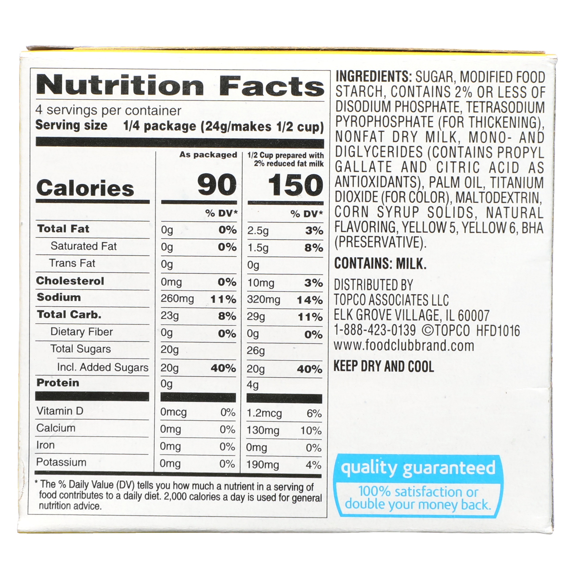 slide 4 of 6, Food Club Instant Lemon Pudding, 3.4 oz