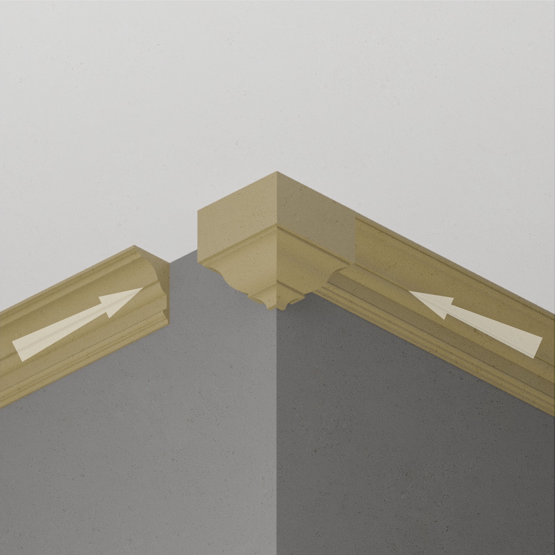 slide 6 of 6, RELIABILT 5-5/8-in x 5-5/8-in Interior Primed 49 and 52 Outside corner Crown Moulding Block, 1 ct