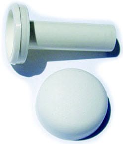 slide 1 of 1, Bertha 1/4" Caps and 1/4" X 1" Sleeves, White, 1 ct
