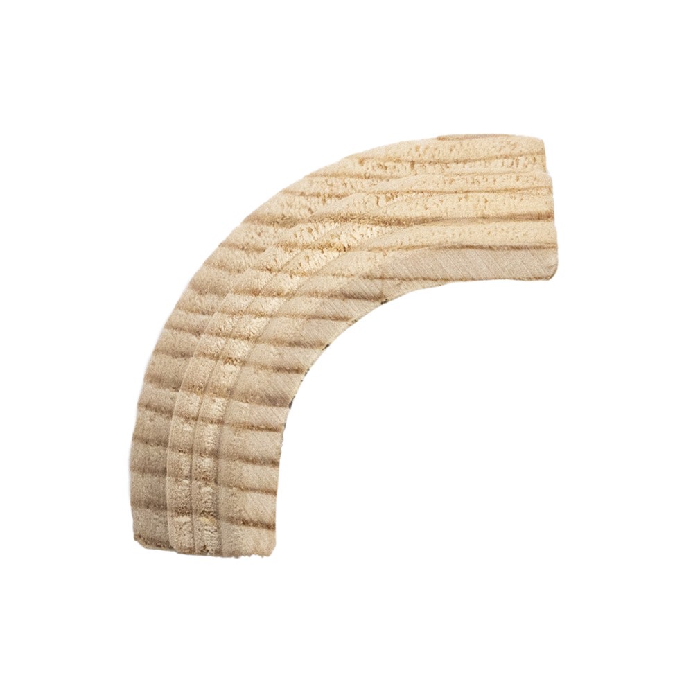 slide 2 of 6, RELIABILT 5-in x 9/16-in Interior Unfinished 3022 Radius corner Baseboard Moulding Block, 1 ct