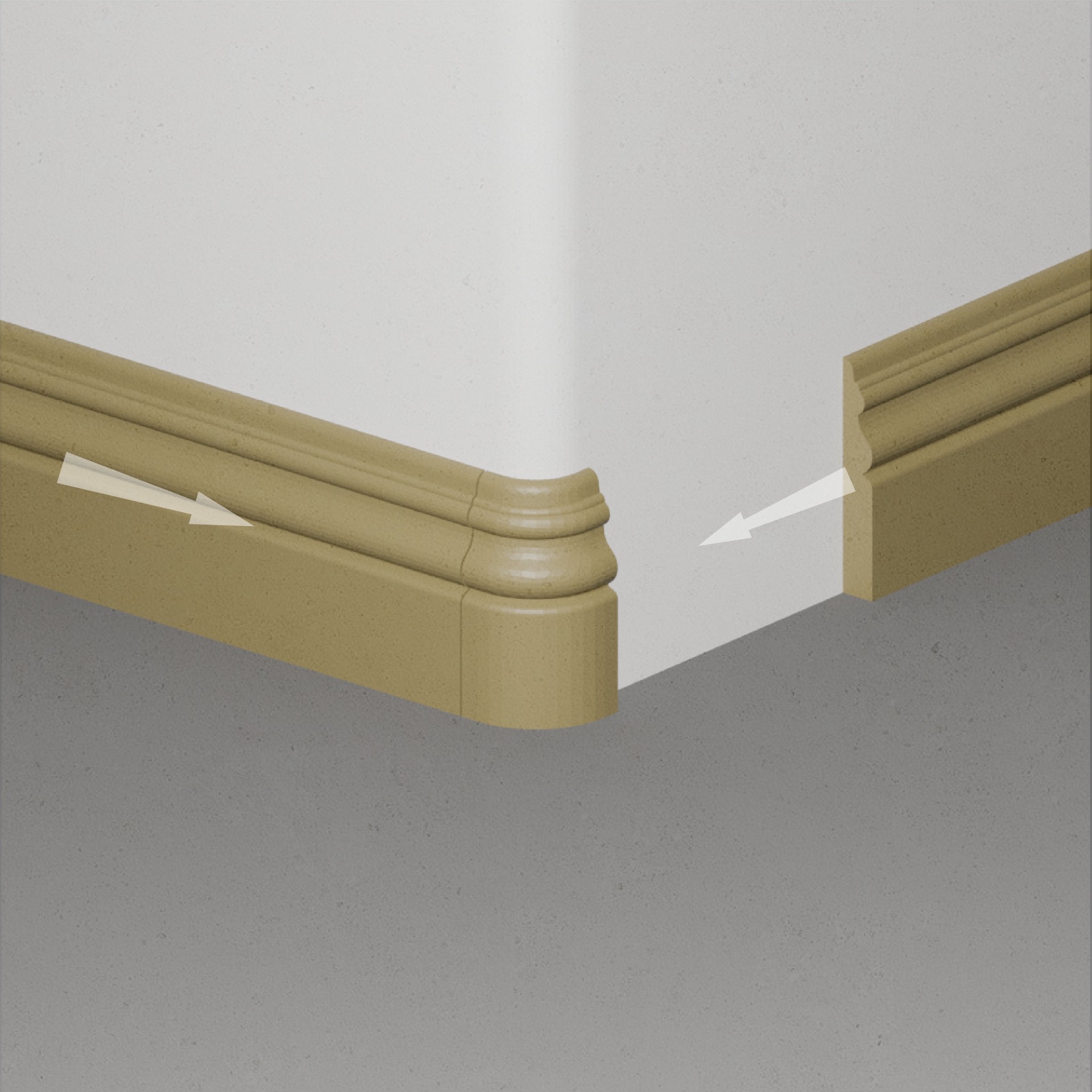 slide 6 of 6, RELIABILT 5-in x 9/16-in Interior Unfinished 3022 Radius corner Baseboard Moulding Block, 1 ct