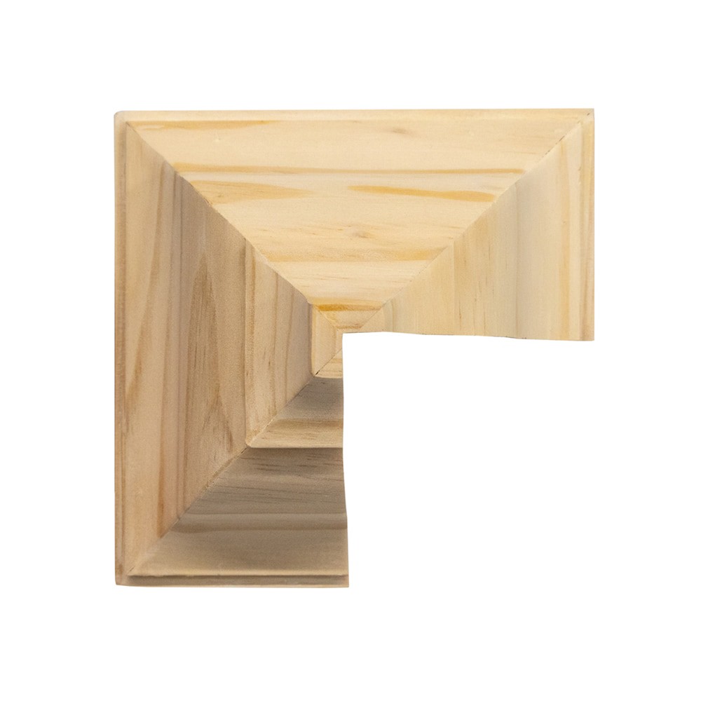 slide 2 of 6, RELIABILT 5-5/8-in x 5-1/2-in Interior Unfinished 49 and 52 Outside corner Crown Moulding Block, 1 ct