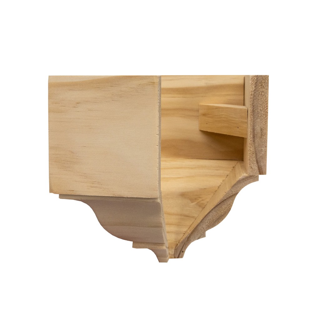 slide 3 of 6, RELIABILT 5-5/8-in x 5-1/2-in Interior Unfinished 49 and 52 Outside corner Crown Moulding Block, 1 ct