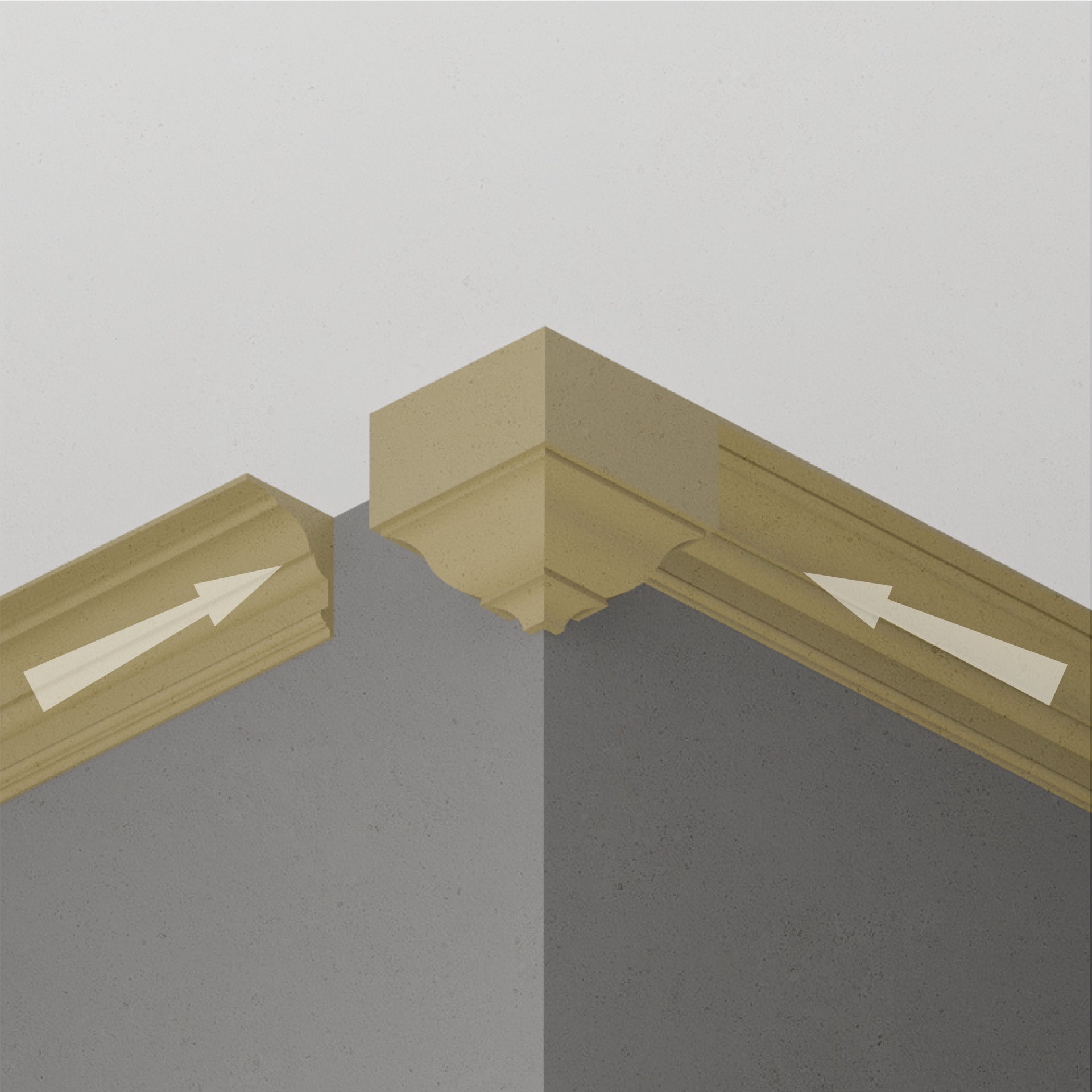 slide 6 of 6, RELIABILT 5-5/8-in x 5-1/2-in Interior Unfinished 49 and 52 Outside corner Crown Moulding Block, 1 ct