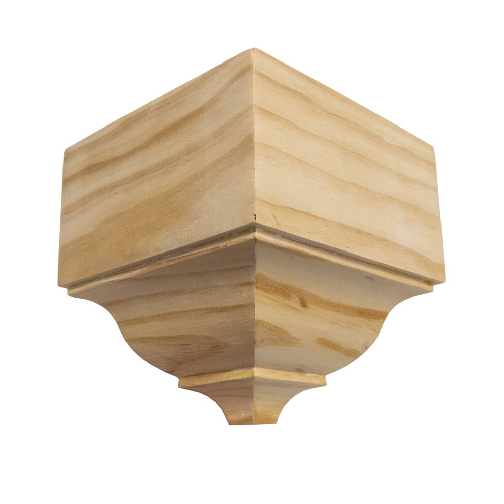 slide 1 of 6, RELIABILT 5-5/8-in x 5-1/2-in Interior Unfinished 49 and 52 Outside corner Crown Moulding Block, 1 ct