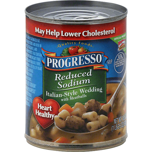 Progresso Reduced Sodium Italian Style Wedding With Meatballs Soup 18 5 