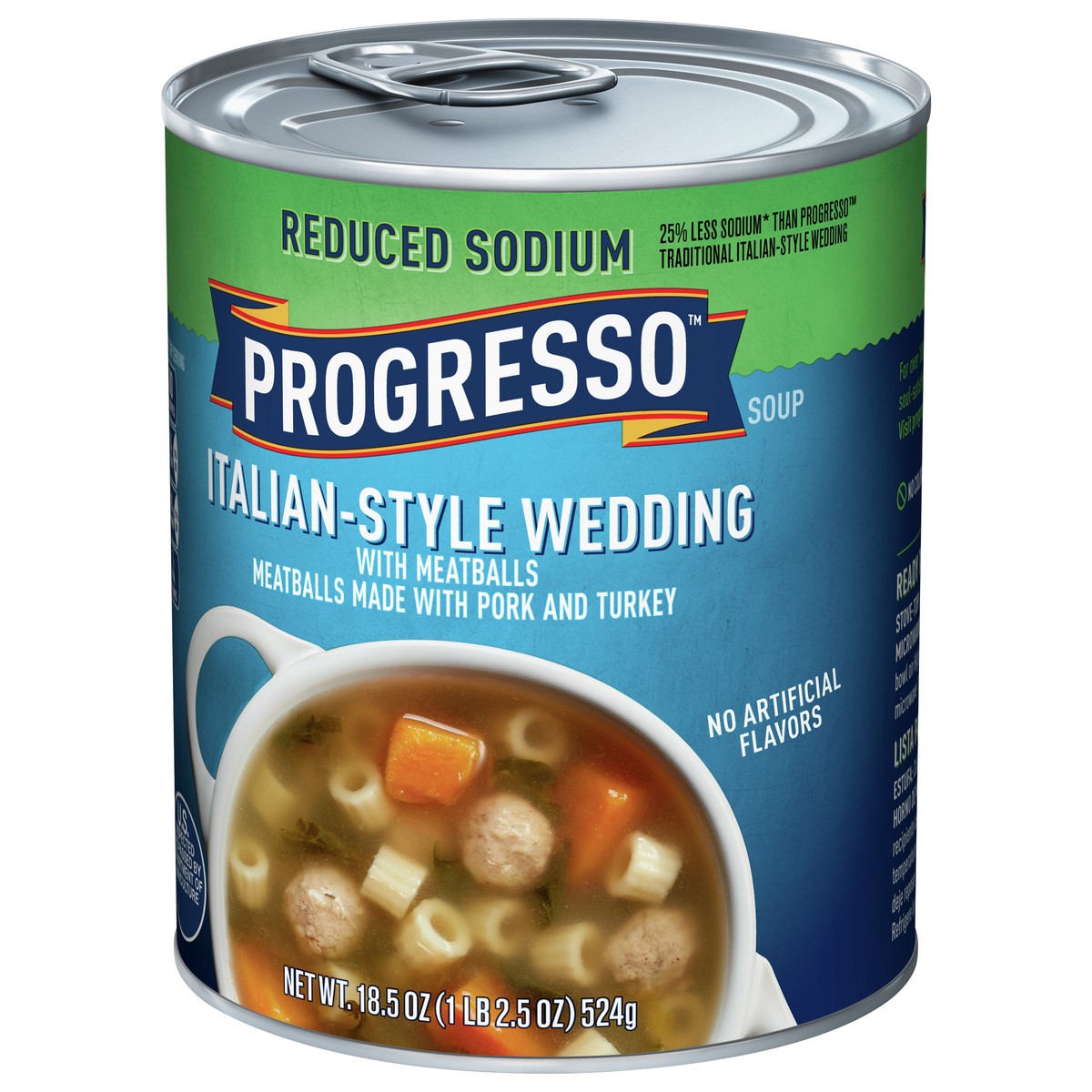 slide 7 of 14, Progresso Reduced Sodium, Italian-Style Wedding With Meatballs Canned Soup, 18.5 oz., 18.5 oz